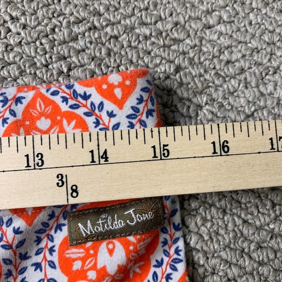 Matilda Jane Womens‎ Pants Size Medium Blue/Orange Floral Straight Leg Cropped - Picture 9 of 12